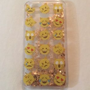 iPhone 6/6s liquid glitter emoji phone case